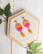 Carica immagine nel visualizzatore Galleria, Orecchini Fregio Barocco Arancio