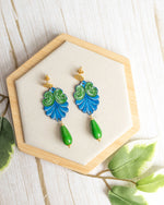 Carica immagine nel visualizzatore Galleria, Orecchini Fregio Barocco Verde