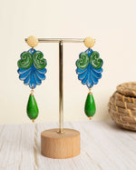 Carica immagine nel visualizzatore Galleria, Orecchini Fregio Barocco Verde