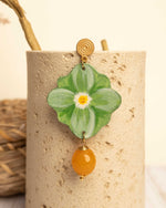 Carica immagine nel visualizzatore Galleria, Orecchini Anemone Verdi