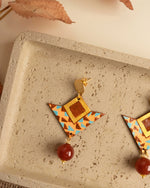 Carica immagine nel visualizzatore Galleria, Orecchini Retrò Agata Marrone