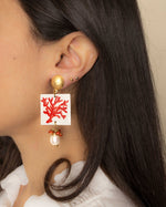 Carica immagine nel visualizzatore Galleria, Orecchioni Corallo Rosso