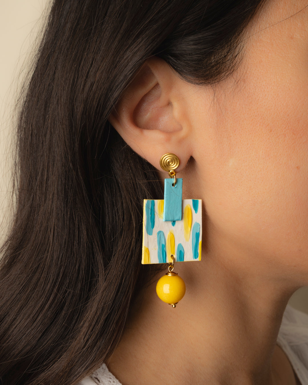 Orecchini Pennellate d’Amore  Giallo Sole