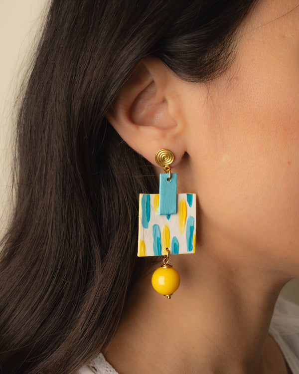 Orecchini Pennellate d’Amore  Giallo Sole