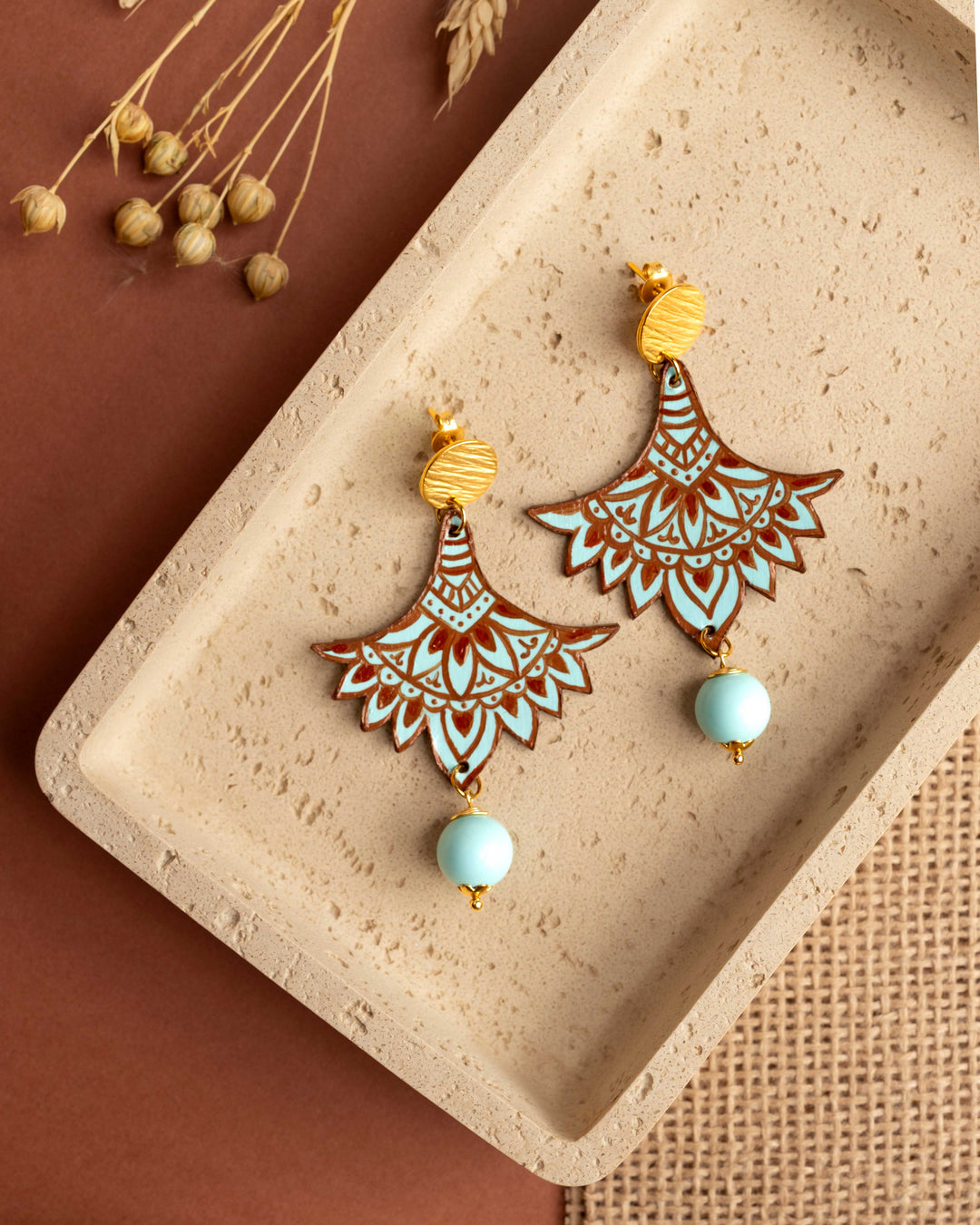 Orecchini Mandala Turchese