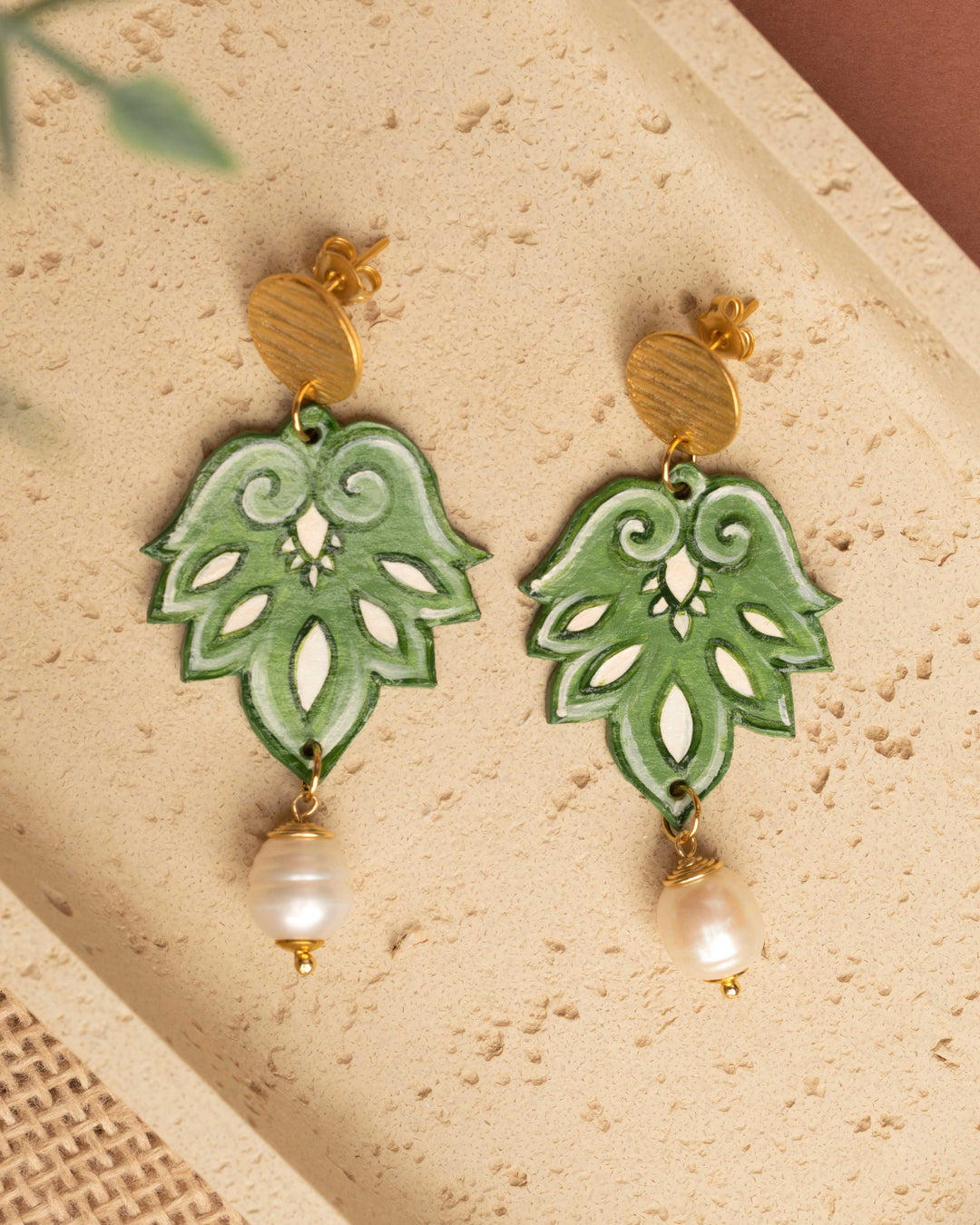 Orecchini Barocco Verde