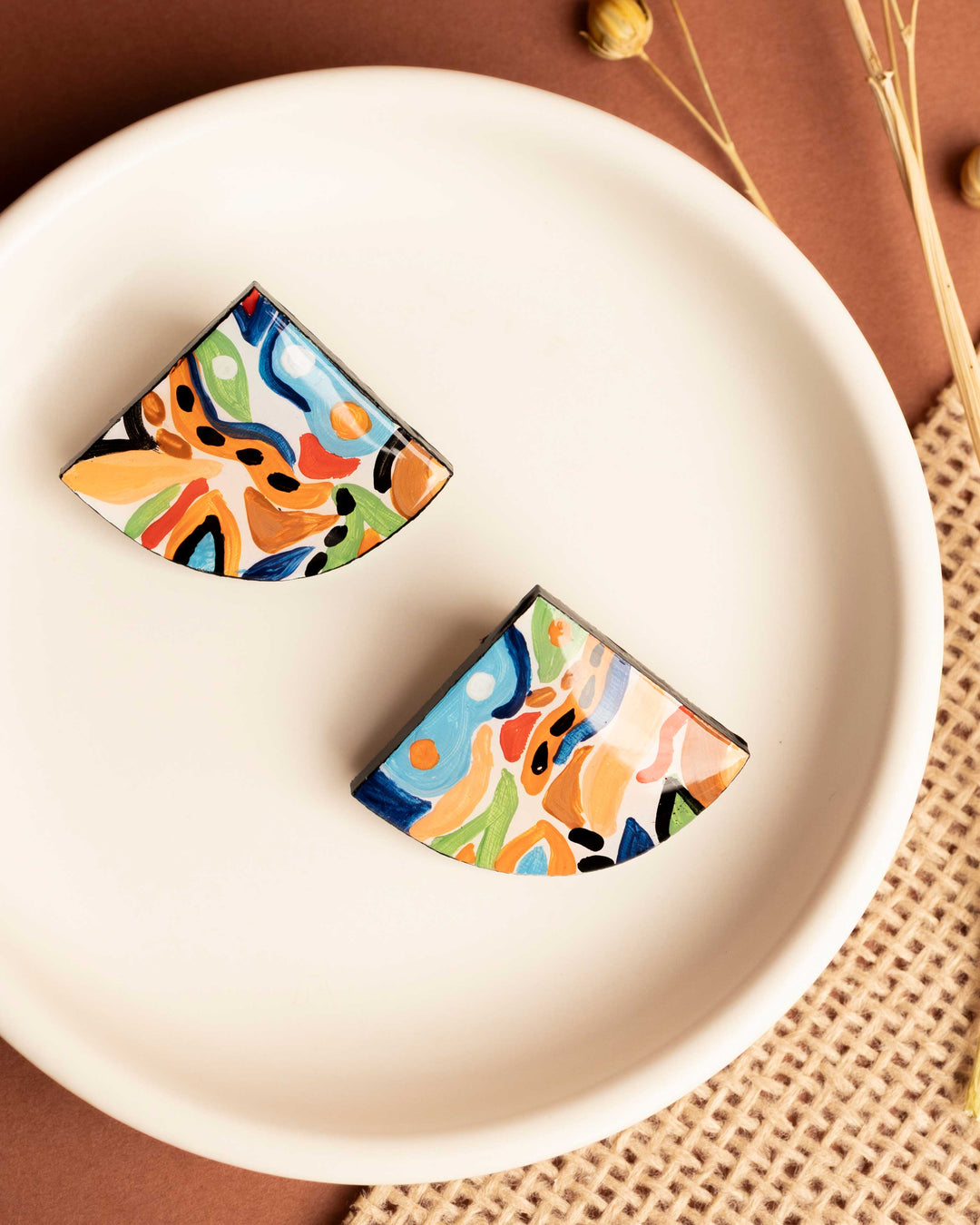 Orecchini  Ventaglio Astratto