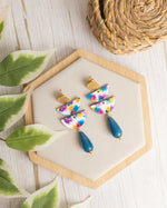 Carica immagine nel visualizzatore Galleria, Orecchini Ali di Colori   Blu Cobalto
