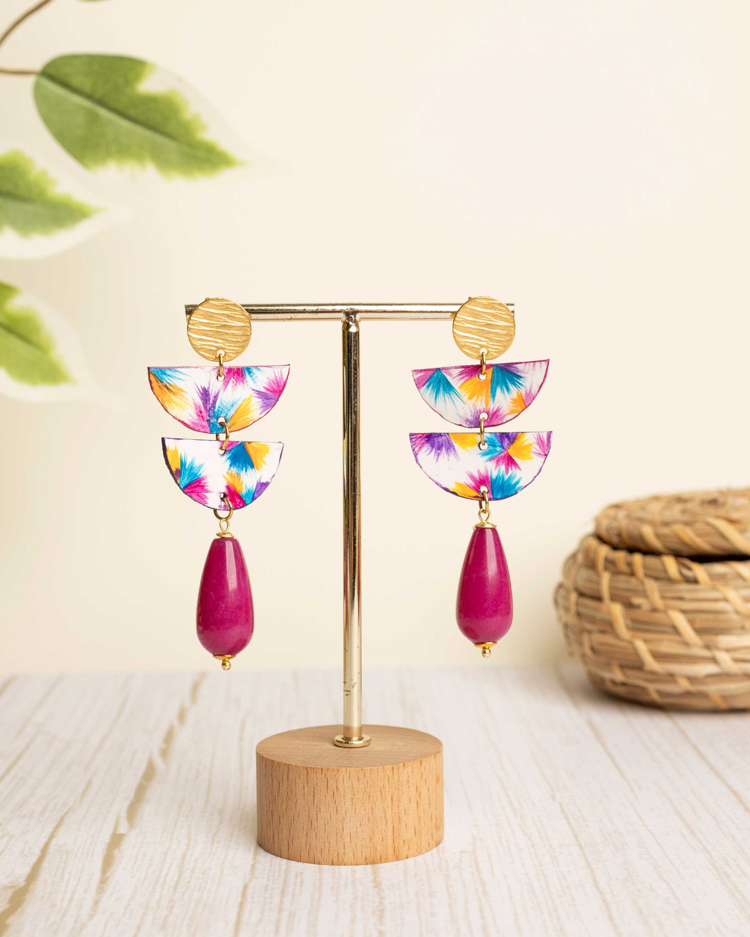 Orecchini Ali di Colori   Fucsia