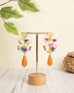 Carica immagine nel visualizzatore Galleria, Orecchini Ali di Colori  Arancio
