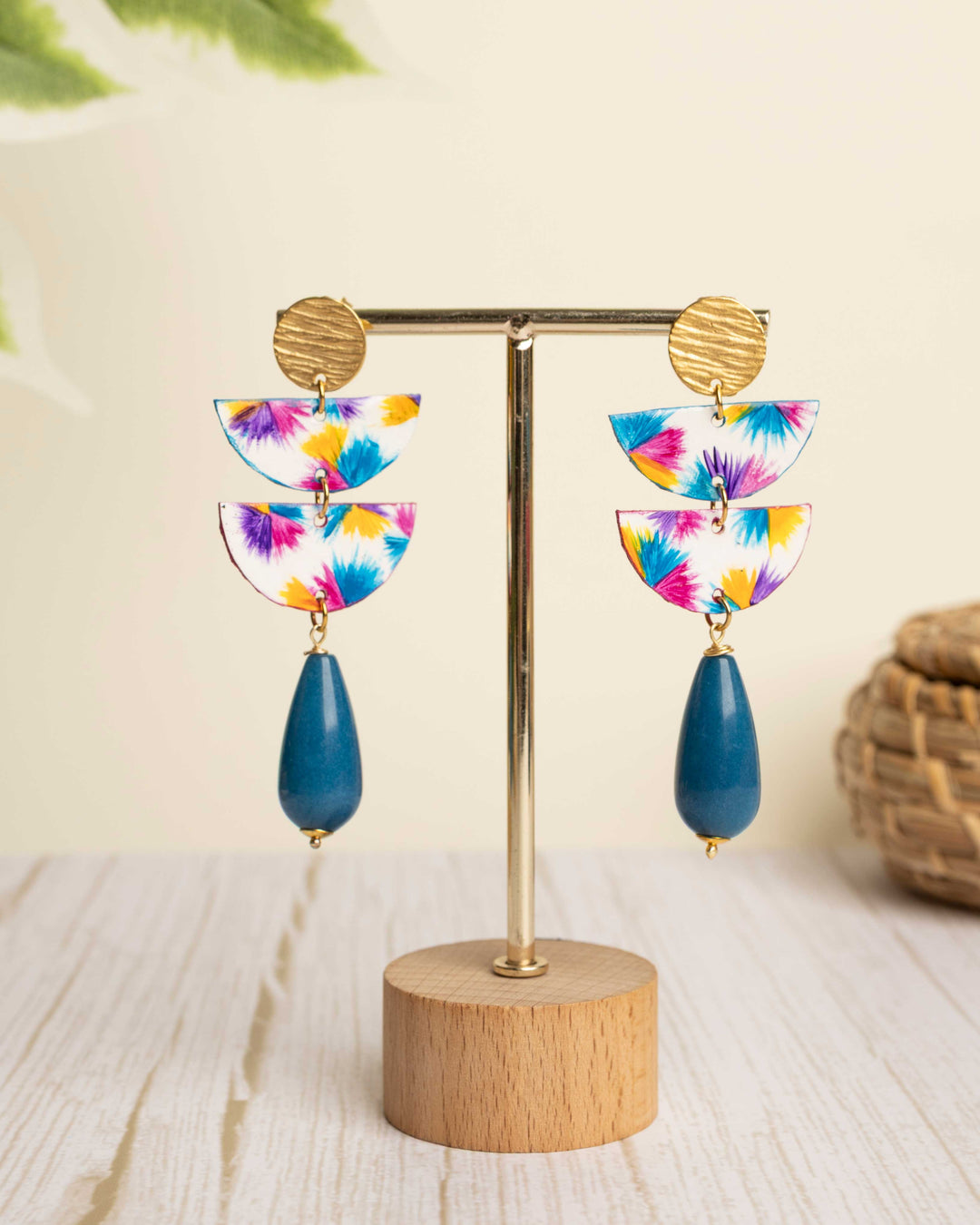 Orecchini Ali di Colori   Blu Cobalto