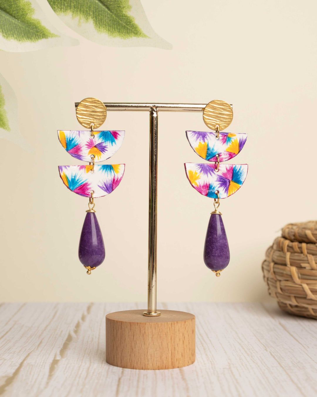 Orecchini Ali di Colori   Viola