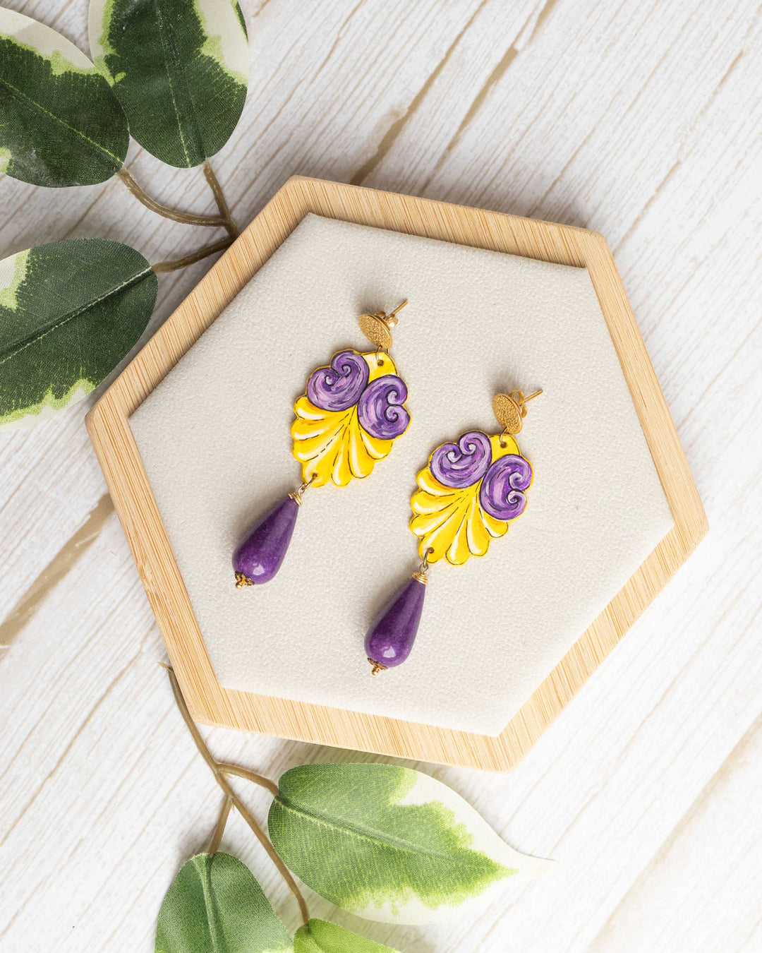 Orecchini Fregio Barocco    Viola