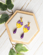 Carica immagine nel visualizzatore Galleria, Orecchini Fregio Barocco    Viola
