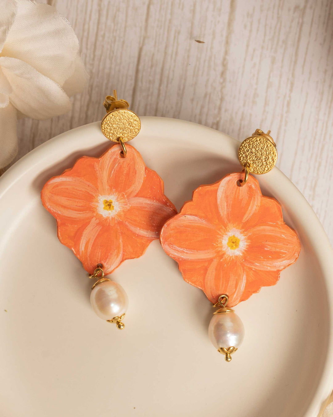 Orecchini Anemone Arancio