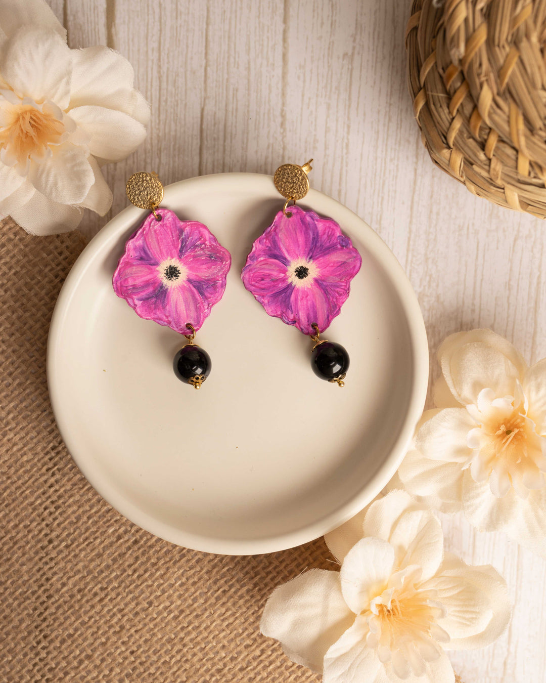 Orecchini Anemone Viola