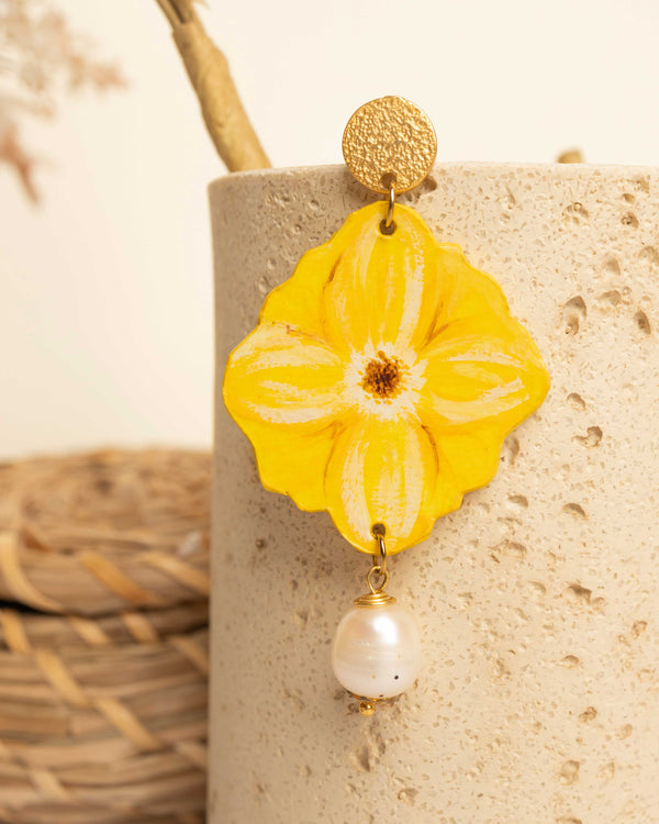Orecchini Anemone Giallo
