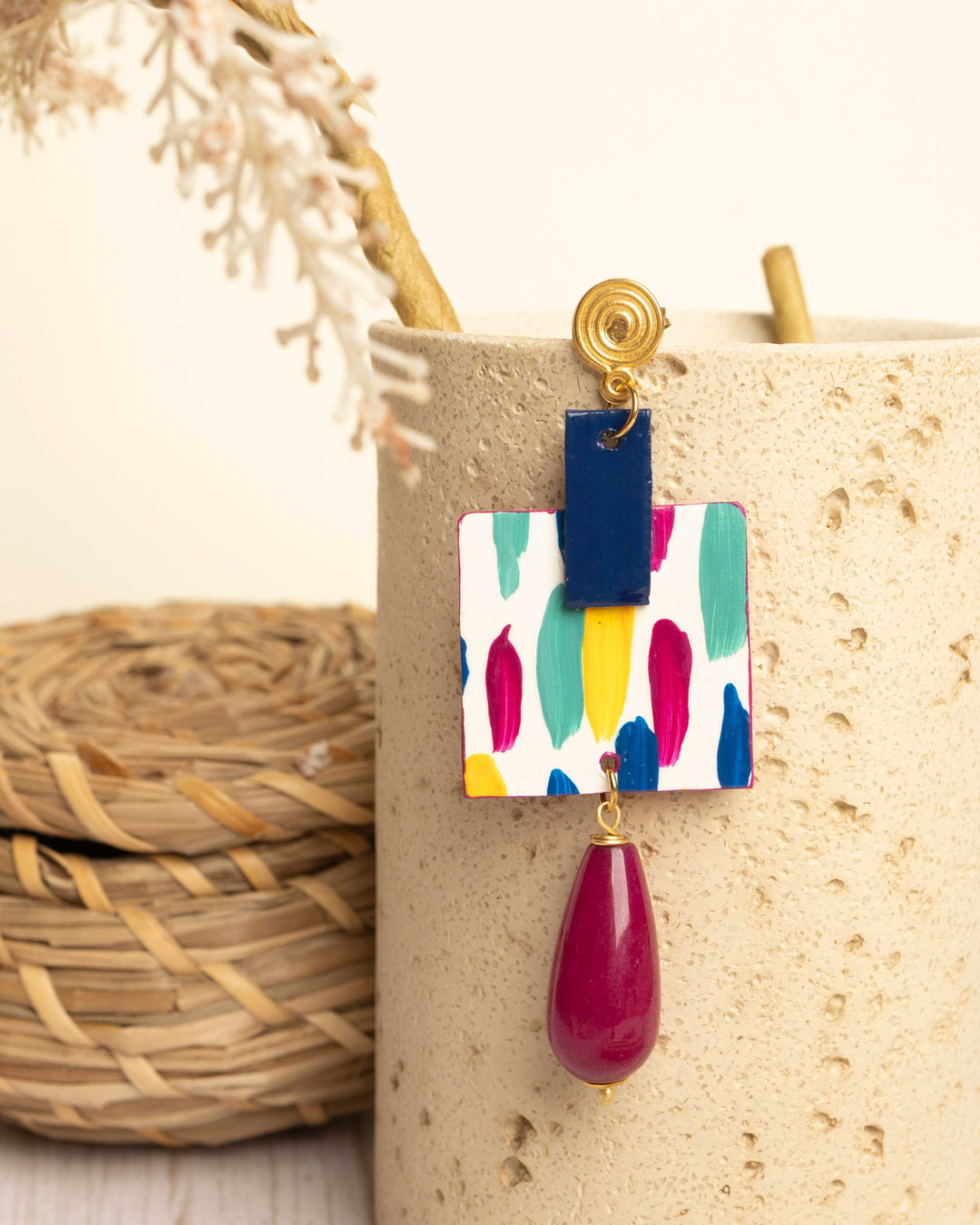 Orecchini Pennellate d'Amore Fucsia