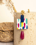 Carica immagine nel visualizzatore Galleria, Orecchini Pennellate d&#39;Amore Fucsia
