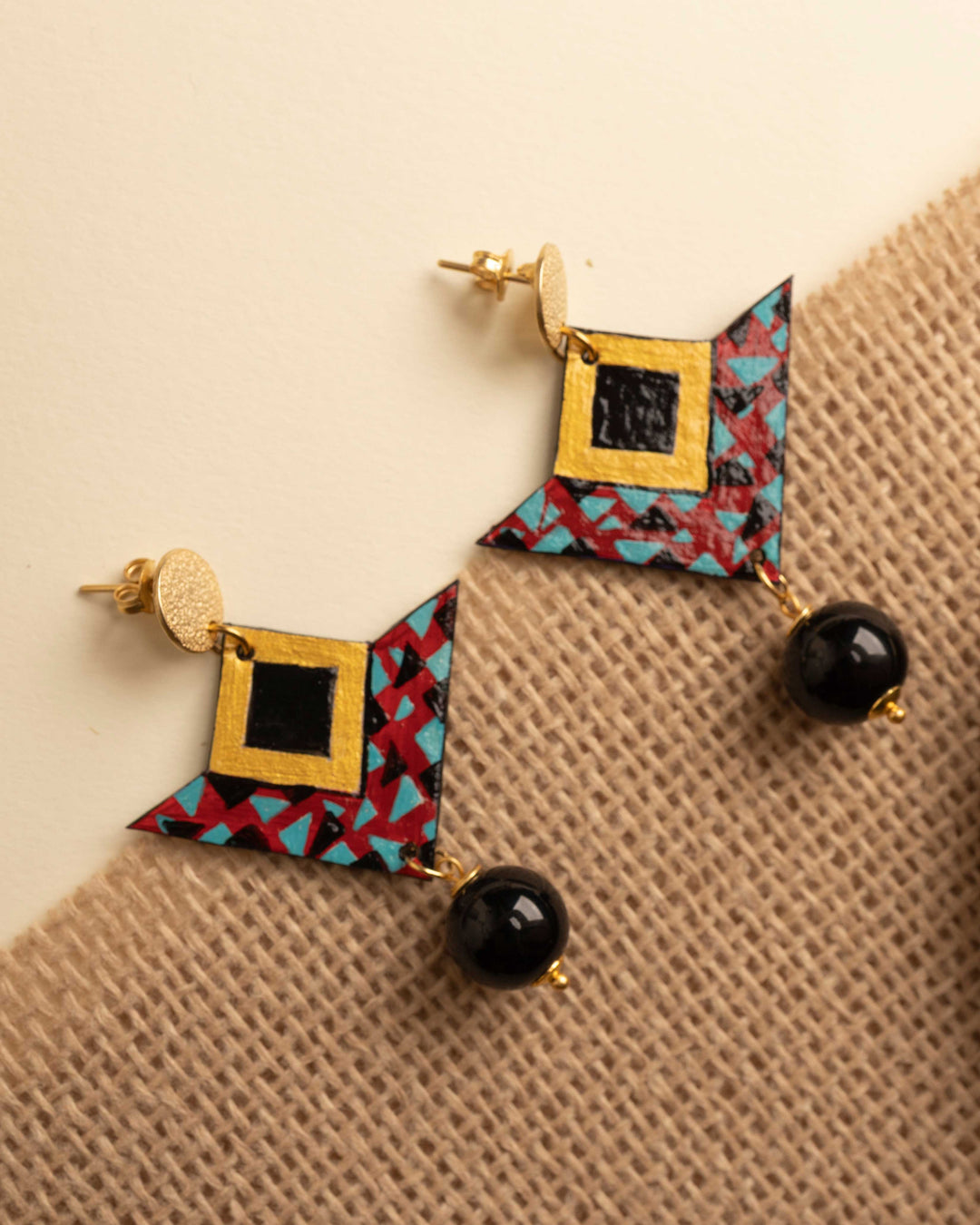 Orecchini Retrò   Agata Nera