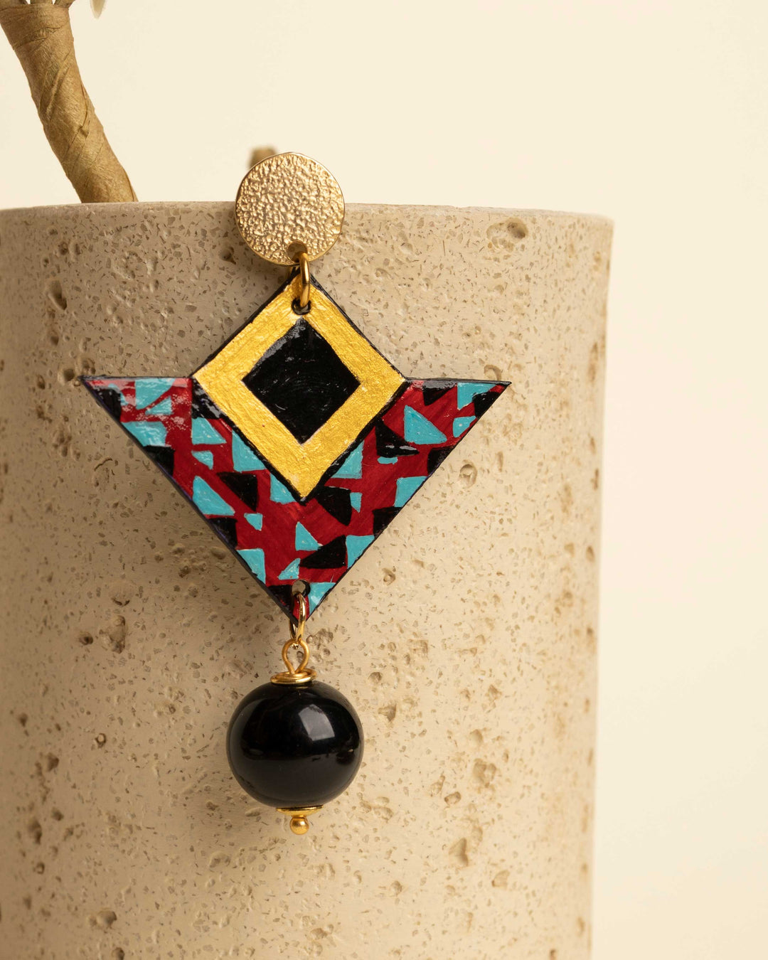 Orecchini Retrò   Agata Nera