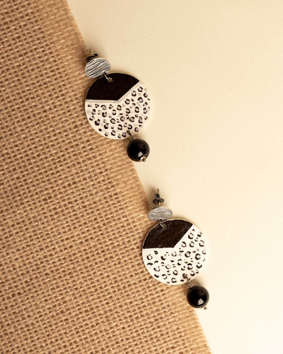 Orecchini Maculato Nero/Argento