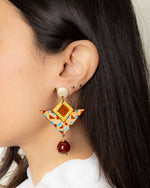 Carica immagine nel visualizzatore Galleria, Orecchini Retrò  Agata Marrone
