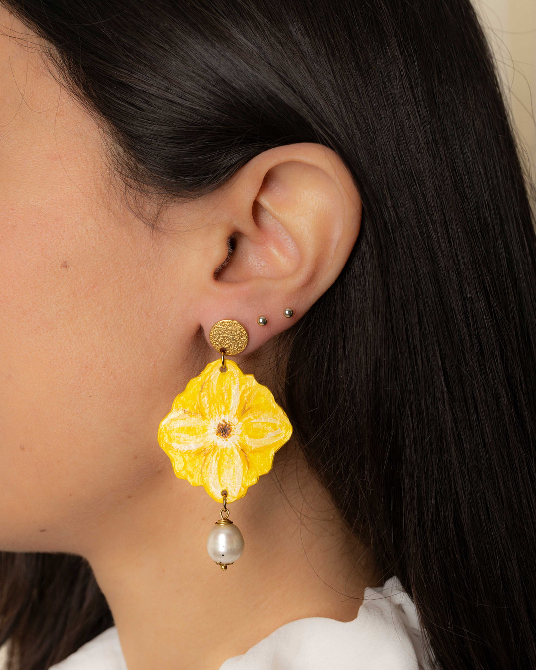 Orecchini Anemone Giallo