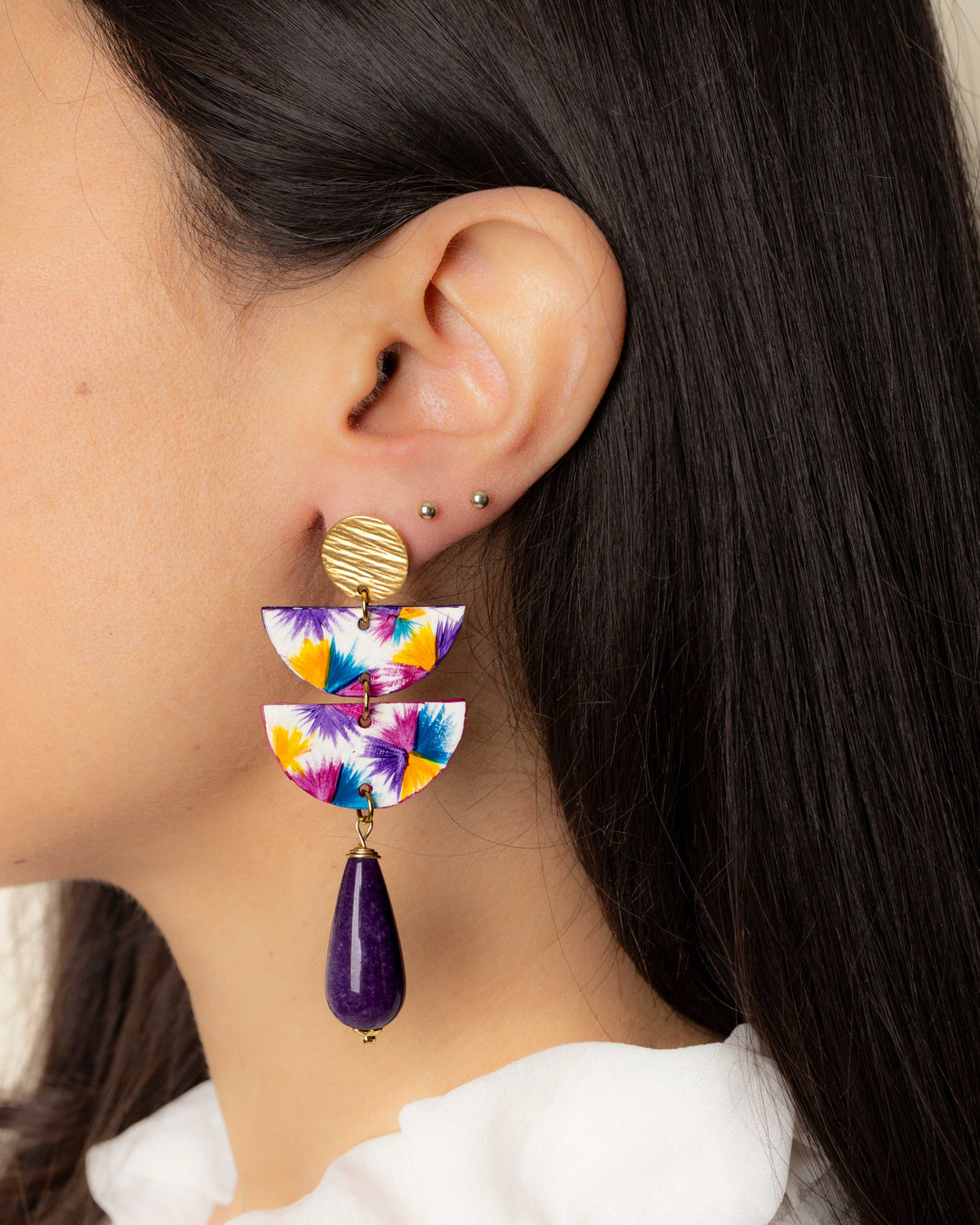 Orecchini Ali di Colori   Viola