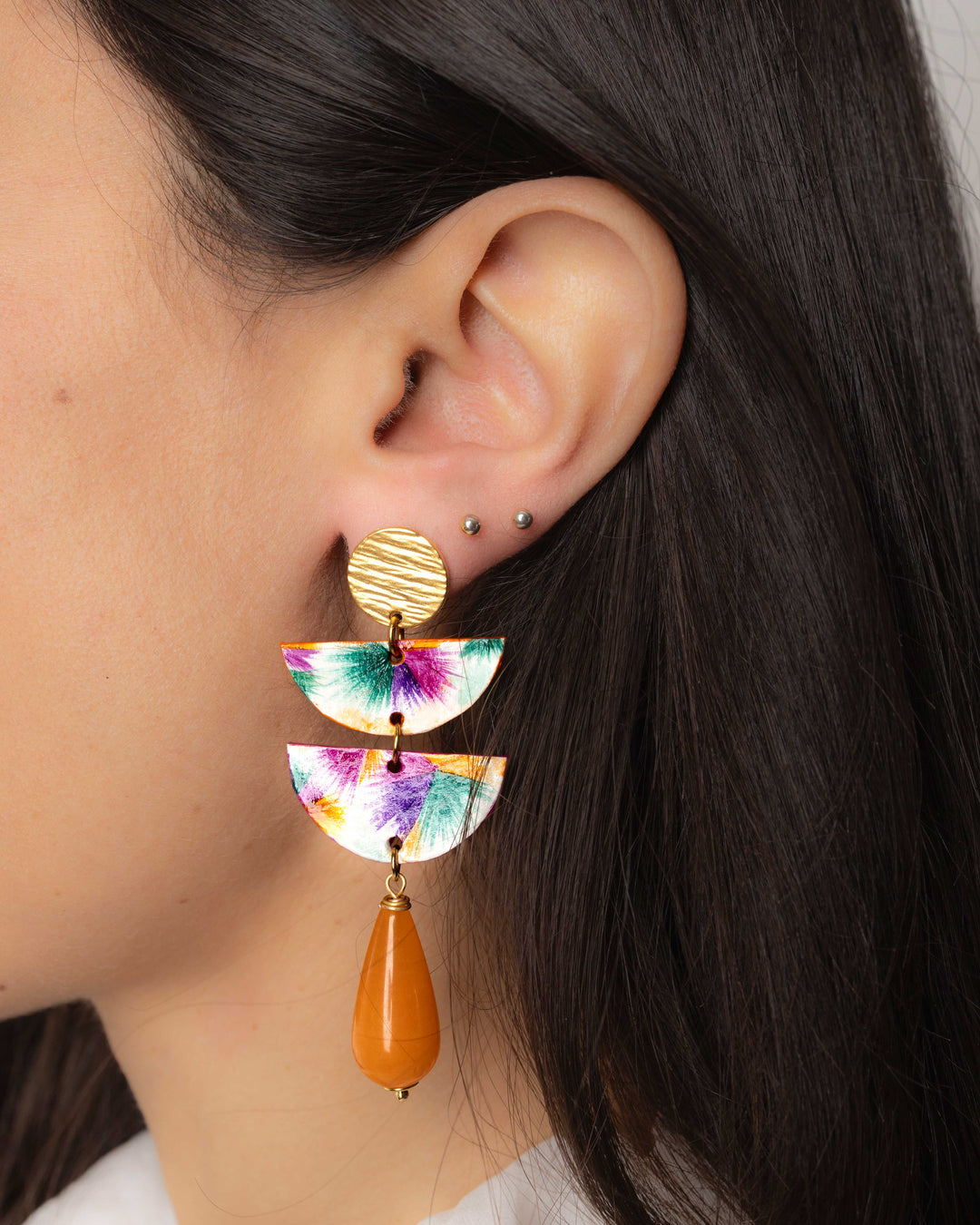 Orecchini Ali di Colori  Arancio