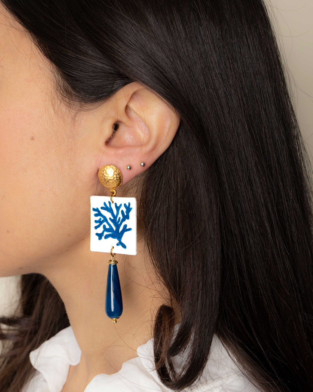 Orecchini Corallo Blu