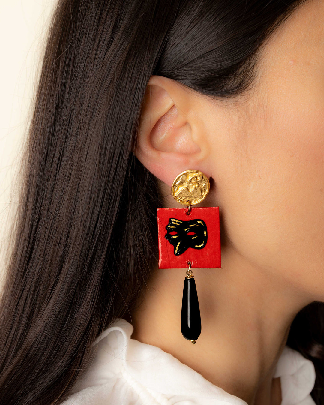 Orecchini Maschera di Pulcinella