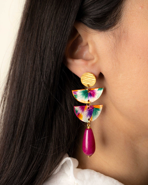 Orecchini Ali di Colori   Fucsia