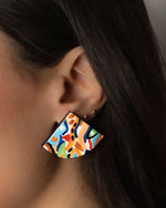 Carica immagine nel visualizzatore Galleria, Orecchini  Ventaglio Astratto
