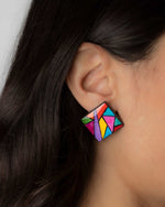 Carica immagine nel visualizzatore Galleria, Orecchini a lobo Vetri Colorati
